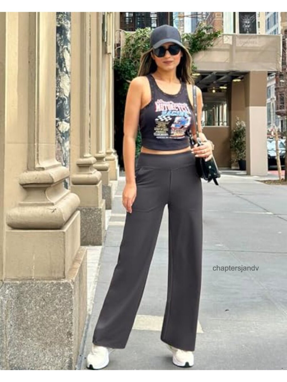 Wide Leg Yoga Pants with Pockets High Waisted Pull On - Picture 2 of 6